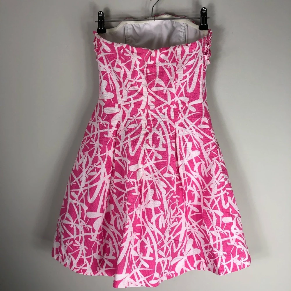 Lilly Pulitzer Ferra Strapless Dress Dragonfly 566 - Picture 6 of 9